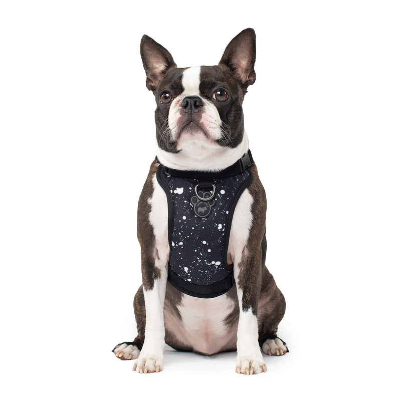 Canada Pooch No Pull Dog Harness Adjustable Dog Harness for Walking Dogs Seat Belt Harness, Front & Back D-Rings for Comfort & Control - Splatter/L Large - PawsPlanet Australia
