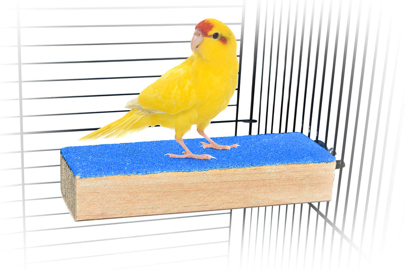 Spoiled Pet® Bird Cage Perch Stand 2-Pack - Beak and Foot Grinding Platform - Parakeets, Cockatiels, Canaries, Finches, Conures, Lories, and Budgies - Hamsters and Gerbils (Wood Perch) Wood Perch