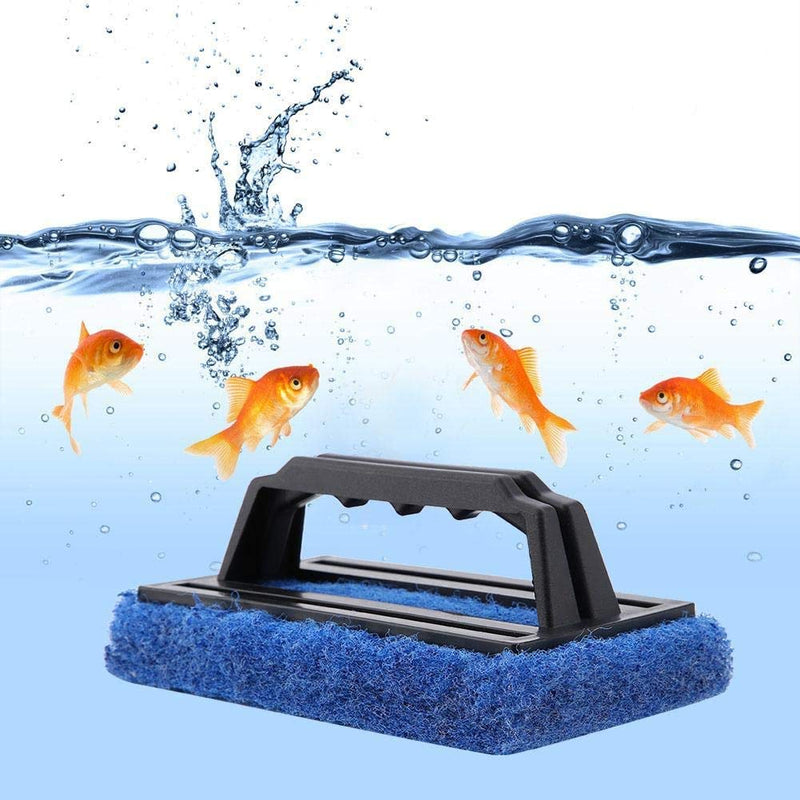 Yosoo Aquarium Fish Tank Cleaning Brush, Glass Algae Scraper Cleaner, Aquarium Cleaning Tool, Hand-held Plastic Bathroom Tile Surfaces Household Kitchen - PawsPlanet Australia