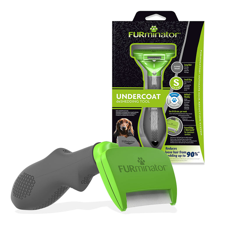 FURminator Undercoat deShedding Tool for Small Long Hair Dogs 4.5-9 kg zzzz-s Version 2.0 - PawsPlanet Australia