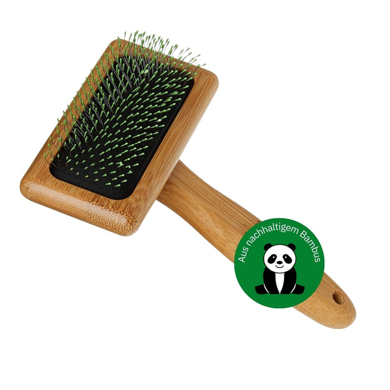 Bamboo Groom Soft Slicker Brush Medium - PawsPlanet Australia