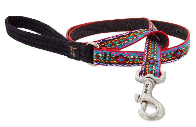 Dog Leash by Lupine 3/4" Wide El Paso Design 4-Foot Long with Padded Handle - PawsPlanet Australia