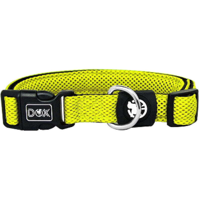 DDOXX Dog Collar Air Mesh, Adjustable, Padded | Many Colors & Sizes | for Small, Medium & Large Dogs | Collars cat Puppy pet Kitten | Yellow, XS XS - 0.6 x 8.3-12 in - PawsPlanet Australia