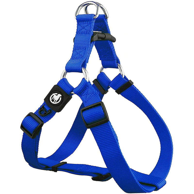 DDOXX Step-in Dog Harness for Small Dogs - Lightweight, Breathable, Durable Nylon, Safety Buckle, Metal D-Ring - Heavy Duty, Adjustable, Escape-Proof XS Puppy Harness in Blue for Training and Walking XS - 0.4 x 12.6-17.5 in - PawsPlanet Australia