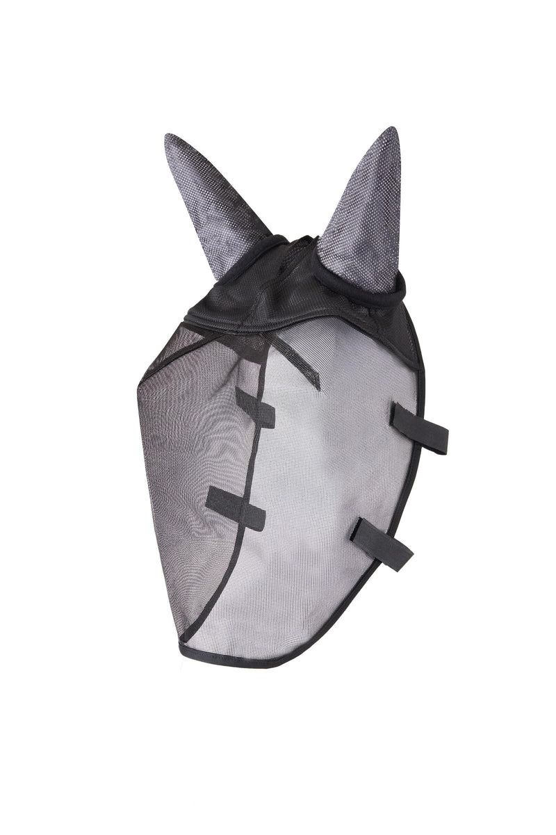 HORZE Easy-Attach Bridle Insect and Fly Mask with Ear and Eye Protection - Black - L - PawsPlanet Australia