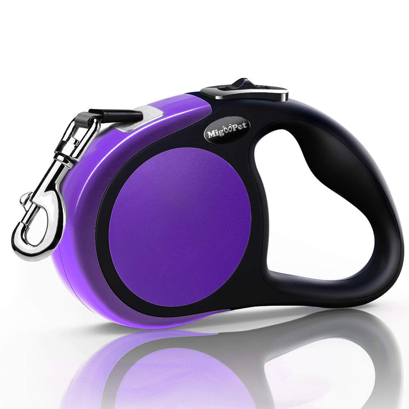 Heavy Duty Retractable Dog Leash-16ft Strong & Durable Walking Leash for S to L Dogs up to 45/115 lbs, Upgraded Lock System, Non Slip Grip, Tangle Free (Small/Medium, Purple) Small/Medium (Pack of 1) - PawsPlanet Australia