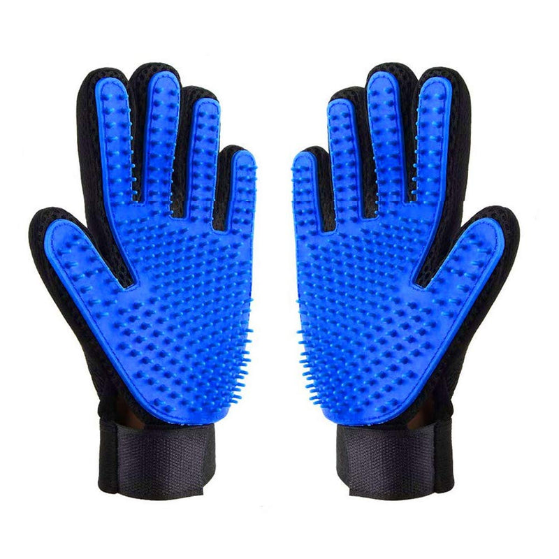 Pet Grooming Glove 2 PCS, Upgraded 259 Soft Pet Hair Remover Gentle Deshedding Brush Glove Deshedding Tool for Cats Dogs -Efficient Pet Hair Remover Mitt(M) - PawsPlanet Australia