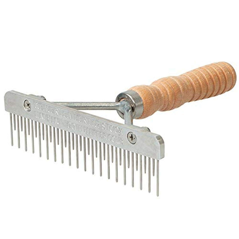 Weaver Livestock Mini Fluffer Comb Wood Handle - PawsPlanet Australia