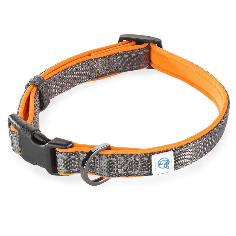 Embark Adventure Dog Collar with Soft Padded Neck, Matching Set with The Adventure Leash and Harness, Pet Collars for Dogs & Most Breeds - Dog Collar for Small Dogs (Small Dog Collars, Orange) - PawsPlanet Australia