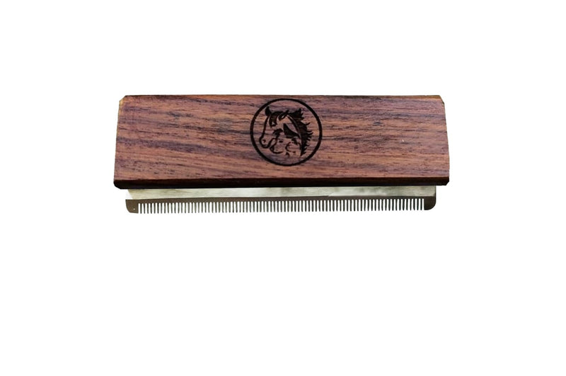 Deshedding Grooming Tools for Dogs Cats & Horse Easy Ergonomic Wooden Handle Professional Brush Grooming Tool, Remove painlessly 95 Percent of Lose Hair Fur & Dirt (5 inch) (5 inch) 5 inch - PawsPlanet Australia
