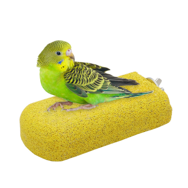 Bird Calcium Teeth Chew Toy Hamster Grinding Stone for Parrot Parakeet Cockatiel Rabbit Chinchilla Squirrel Cage Perch Stand (Random Color) (S) S - PawsPlanet Australia
