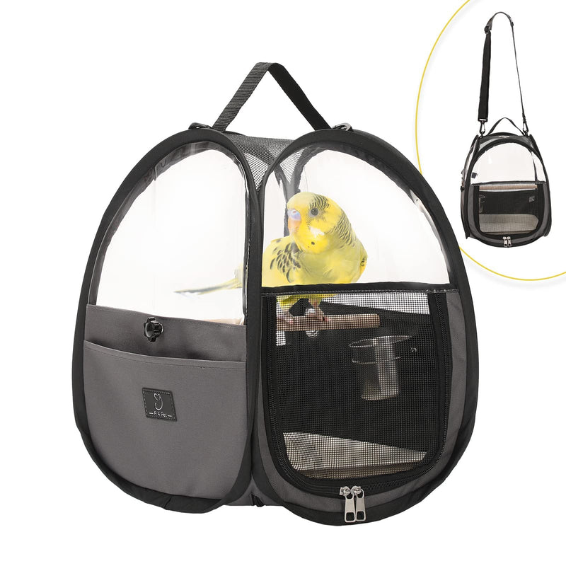 A4Pet Bird Carrier for Travel - Small Bird Travel Cage, Bird Bag with Stand, Tray and Feeding Cup, Portable and Lightweight for Small Animal Carrier - PawsPlanet Australia