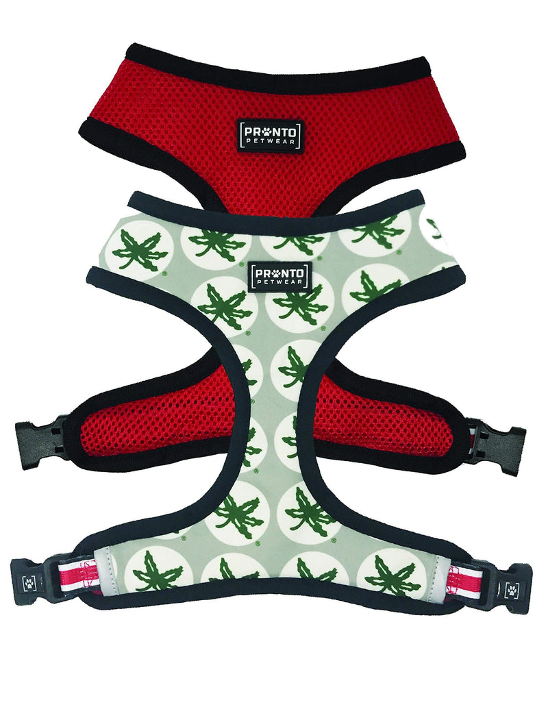 Pronto Petwear Ohio State | Buckeyes Football Stripe Reversible Pet Harness XL