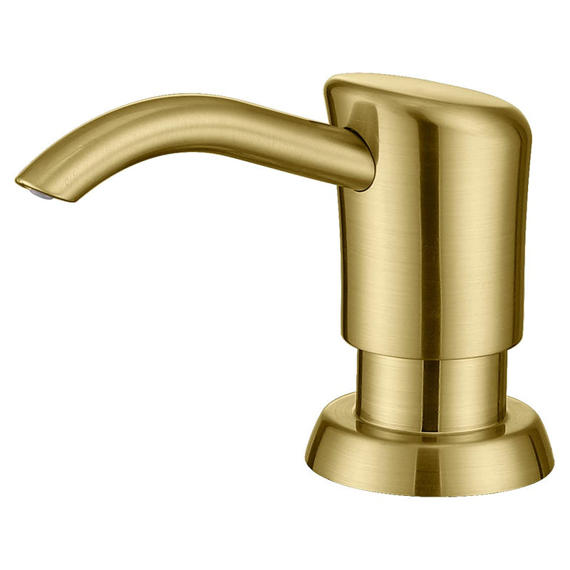 GAGALIFE Built in Sink Soap Dispenser or Lotion Dispenser for Kitchen Sink, Brushed Gold ABS Pump Head, with 17 Ounce Large PET Soap Bottle Gold Brushed - PawsPlanet Australia