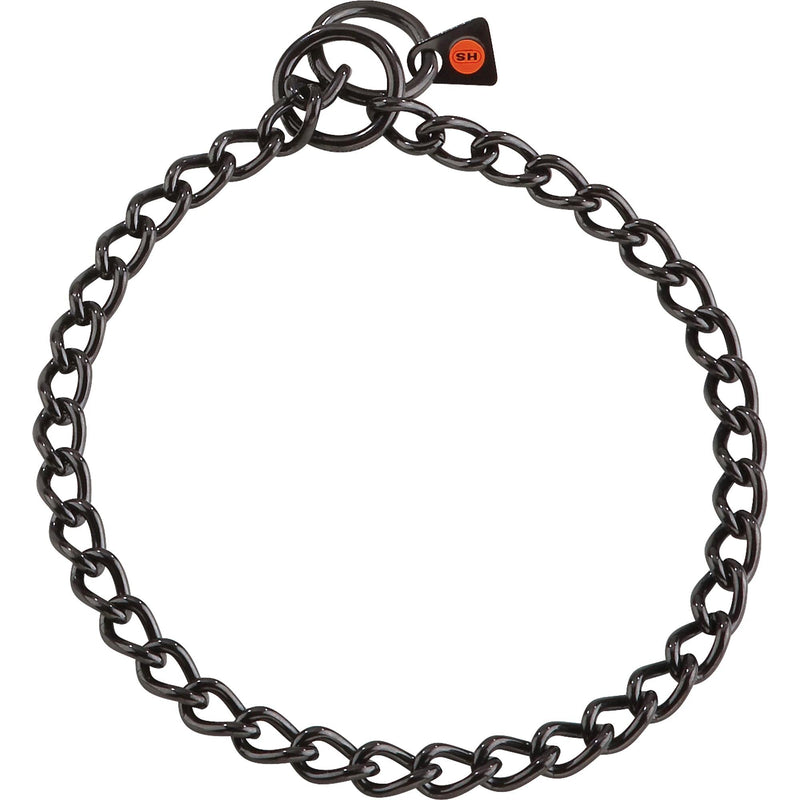 Herm Sprenger Black Stainless Steel Choke Dog Training Collar No-Pull Slip Chain for Small Medium Large Dogs for Easy Control Show Chain Collar Made in Germany 3mm 24in (60 cm) - PawsPlanet Australia