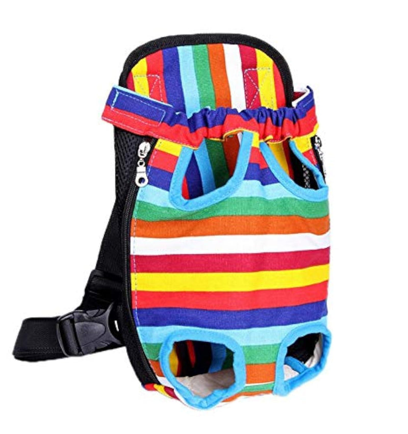 Pet Dog Carrier Backpack Mesh Camouflage Outdoor Travel Products Breathable Shoulder Handle Bags for Small Dog Cats (M, Rainbow) M - PawsPlanet Australia