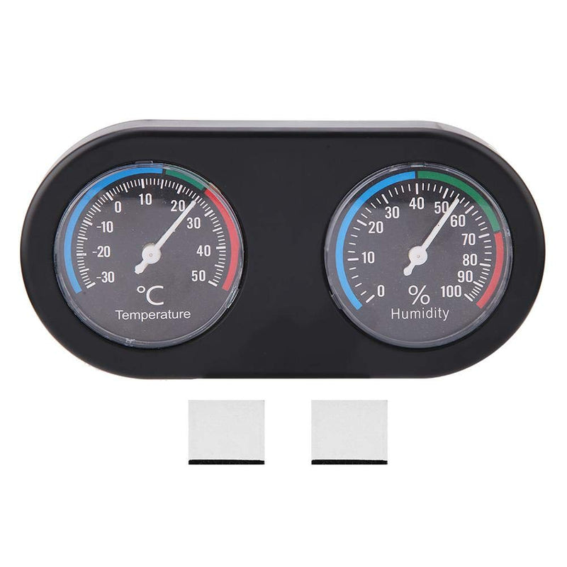 Reptile Thermometer Hygrometer, Mini Round Shape Dual Dial Thermometer and Humidity Gauge for Reptile Tank Lizard Tortoise Spider Pet Rearing Box