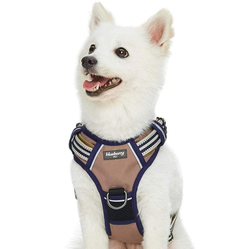Blueberry Pet 10+ Colors Reflective Padded Dog Harnesses, 3M Reflective Options Available Harness Vest - Small (Pack of 1) Olive and Blue-gray - PawsPlanet Australia