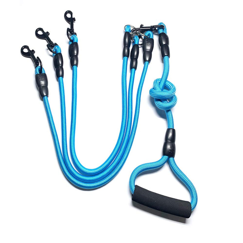 Heyllou 3 in 1 Durable Nylon Dog Leash with Padded Handle, 360° Swivel No Tangle Climbing Rope Removable Pet Traction Rope, Lead for Medium Large Dogs Blue - PawsPlanet Australia