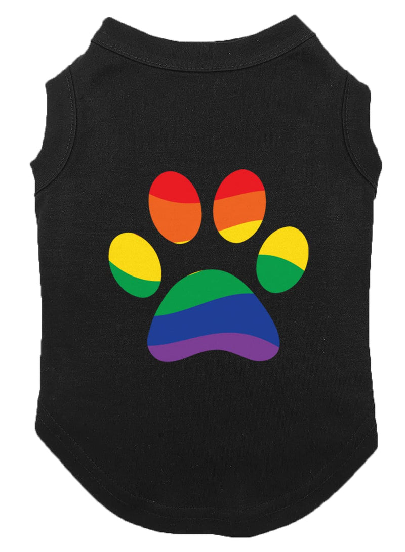 Paw Pride - LGBTQ Puppy Dog Shirt (Black, X-Large) Black - PawsPlanet Australia