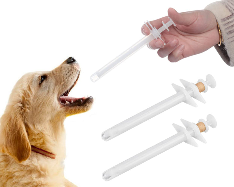 Dog Pill Shooter 2 Pieces Pet Piller Pill Dispenser for Large Dogs Handy Pill Gun - PawsPlanet Australia