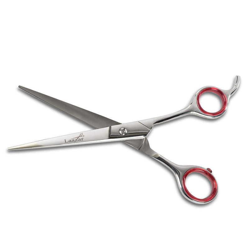 Laazar 7.5” Straight Grooming Shears for Dogs and Cats with Storage Case| Sharp Pet Groomer Scissors | Premium Stainless Steel | Hair Grooming Tools and Supplies for Pets - PawsPlanet Australia
