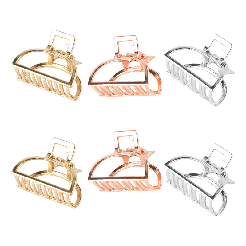 VinBee Small Hair Clips Metal Hair Claw Clips For Women Thick Hairs and Thin Hairs,Butterfly Metal HairClip Accessories-6 PACK (Silver + Gold + Rose Gold) Small square hair clips - PawsPlanet Australia