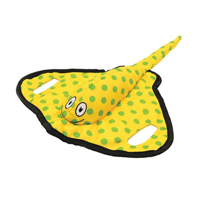SmartPetLove Snuggle Puppy Tender-Tuffs - Yellow Stingray Tug of War Plush Dog Toy - Great for Play and Interaction with Puncture Resistant Squeaker - PawsPlanet Australia
