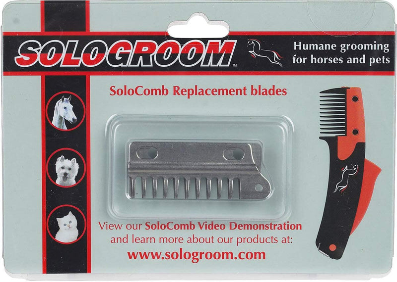 Solo Groom Solo Comb Replacement Blades Easy to Use Humane Mane & Tail Grooming Tool - PawsPlanet Australia