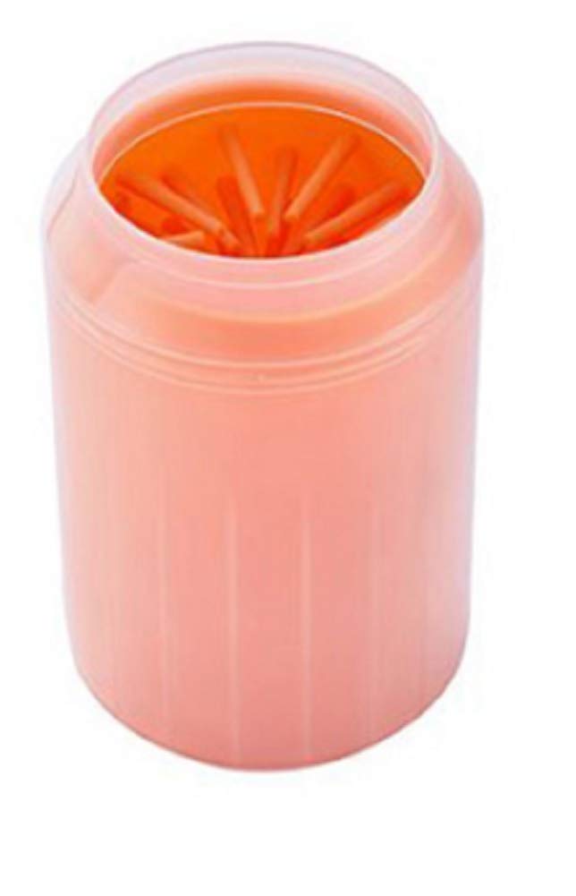 JJMax Dog Paw Handheld Cleaner Gentle Dirt and Mud Remover (Medium (Medium Breeds), Orange) - PawsPlanet Australia