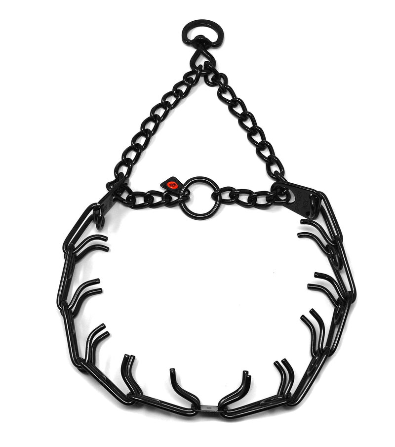 Herm Sprenger Black Stainless Steel Prong Dog Anti Pull Training Collar with Swivel Ultra-Plus Pet Pinch No-Pull Collar, Made in Germany 3.2mm x 23in - PawsPlanet Australia