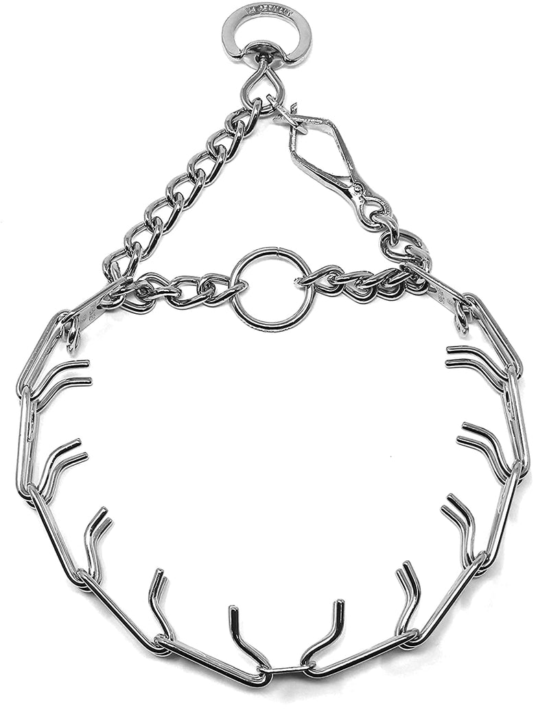 Herm Sprenger Prong Dog Training Collar with Quick Release Buckle Ultra-Plus Chrome Plated Steel Pet Pinch Collar No-Pull Collar for Dogs Anti Pull Training Collar Made in Germany 4mm x 25in XL