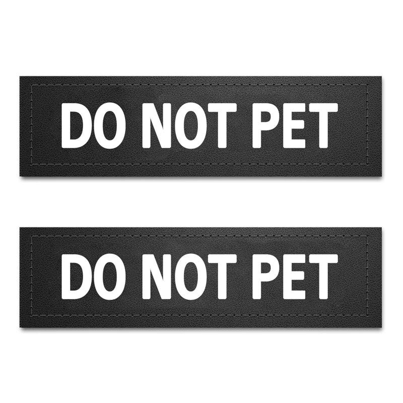 Dog Vest Patches for Dog Harness, Removable Patches - Service Dog, Emotional Support, in Training, Therapy Dog, DO NOT PET(2 pcs) M - 4.3x1.2inch - PawsPlanet Australia