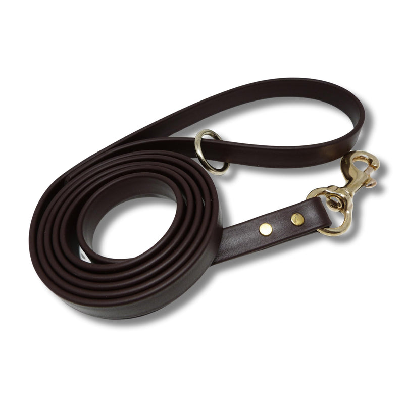 Gummy Dog Leash, Biothane, Dog Training Leash, Made in The USA, 4 Feet, Various Sizes & Colors (1/2, Brown) 1/2 - PawsPlanet Australia
