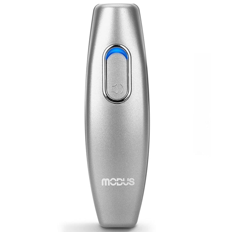 MODUS Bark Control Device - Anti Barking Device, 2-in-1 Dog Training Tool, 16.4 Ft Large Control Range, Safe to Use, Dog Silencer Dogs, Ultrasonic Dog Whistle Indoor&Outdoor Silver - PawsPlanet Australia