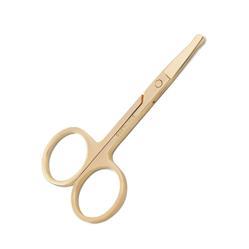 3.5 Inch Silent Pet Grooming Tiny Safety Scissors for Cats & Dogs - Quiet Alternative to Electric Clippers for Sensitive Pets (Golden) Golden - PawsPlanet Australia