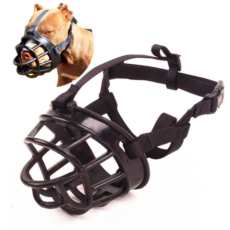 Basket Dog Muzzles-Soft Adjustable Breathable Mask Anti Biting Chewing Barking Training Dog Muzzle for Small Medium Large Dogs (Black, 5: Snout 11-14.9") Black 5: Snout 11-14.9" - PawsPlanet Australia
