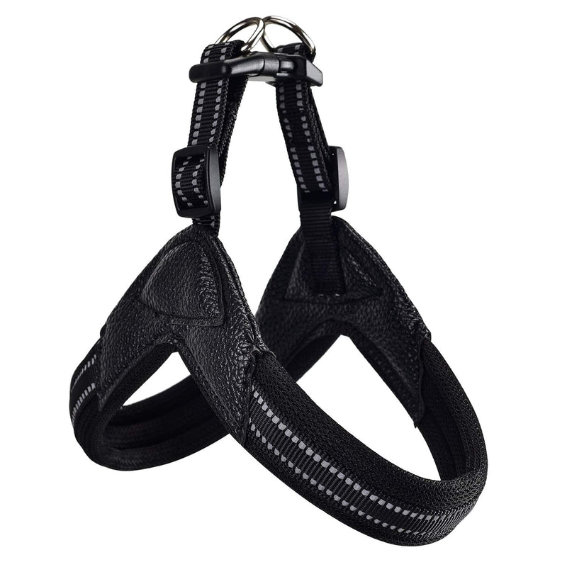 Dog Harness No Pull Ultra Soft Breathable Padded Pet Harness 2 Adjustable Botton, 3M Reflective Pet Harness for Dogs Easy Control for Small Medium Large Dogs (M, Black) M - PawsPlanet Australia