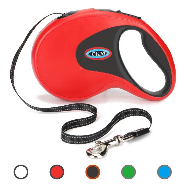 Retractable Dog LEASH, 16' Heavy Duty Pet Walking LEASH, Non-Tangling Dog LEASH For Medium to Small Dogsup to 110 Lbs (Red) Red