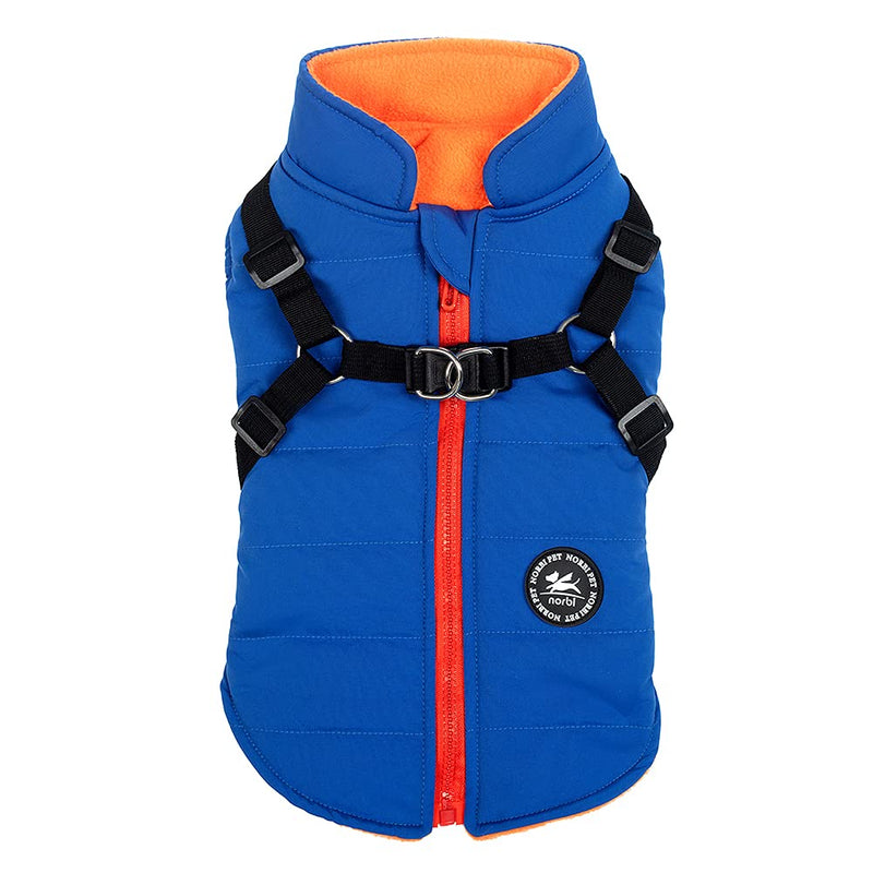 Norbi Dog Coat, Dog Winter Coat with Harness Built in, Dog Jacket Adjustable Warm Dog Coats for Small Medium Large Dogs Dog Cold Weather Coats XXL Blue - PawsPlanet Australia