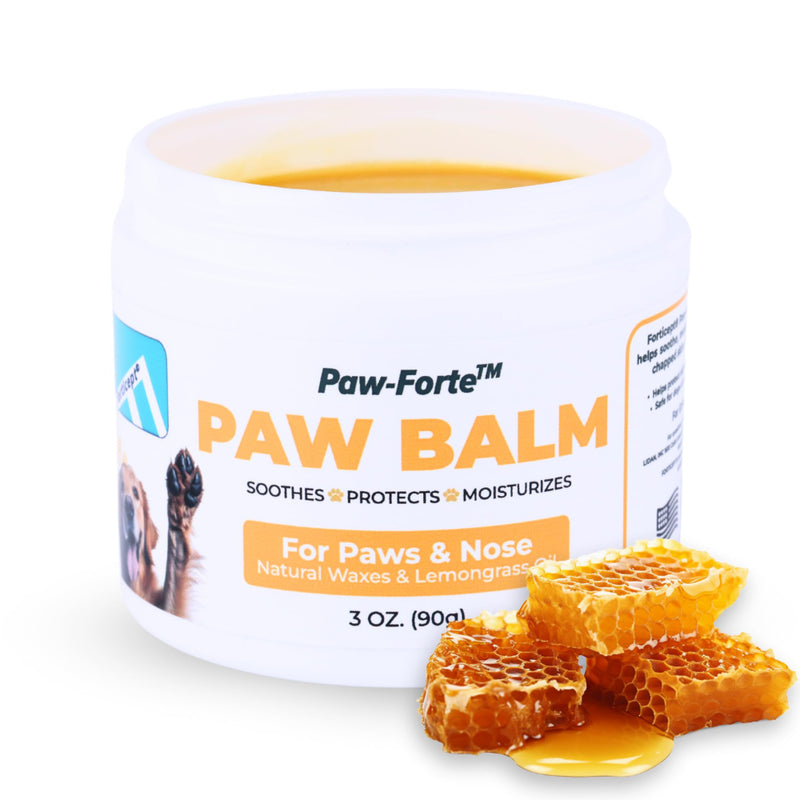 Forticept PAW Balm | Dog Paw Protector from Hot Pavement, Dirt, Salt, Ice and Snow | Soother and Moisturizer for Cracked Dog Paw Pads | Natural Wax Based, Lick Safe 3 oz - PawsPlanet Australia