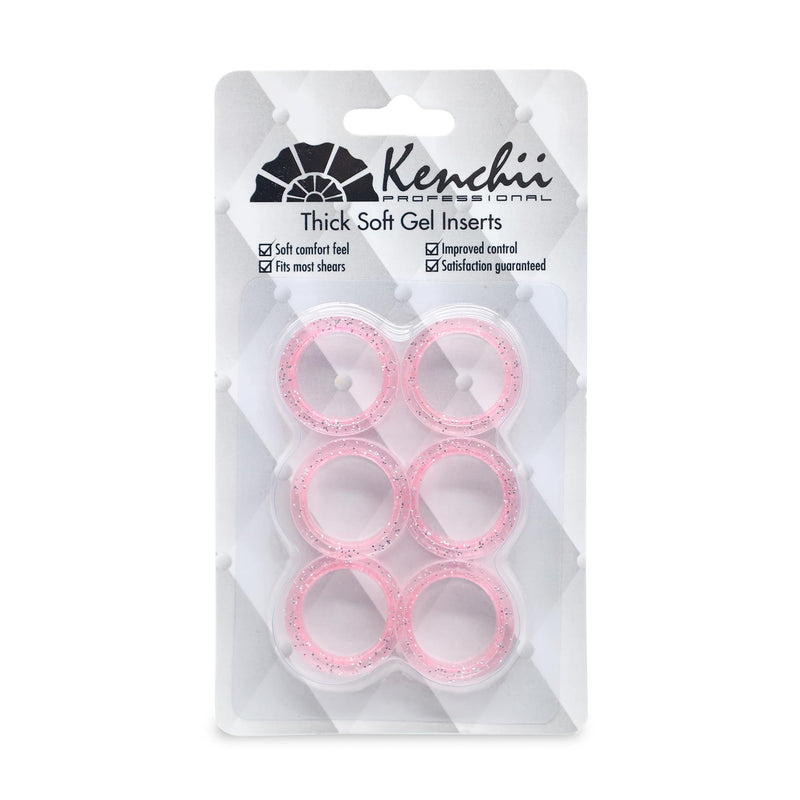 Kenchii Extra Soft Premium Shear Finger Ring Inserts - Thick, Quality Comfort. Elevate Your Grooming Experience with Precision and Style in Multiple Colors Pink - PawsPlanet Australia