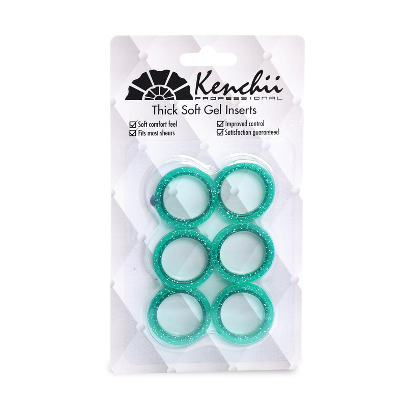 Kenchii Extra Soft Premium Shear Finger Ring Inserts - Thick, Quality Comfort. Elevate Your Grooming Experience with Precision and Style in Multiple Colors Green - PawsPlanet Australia