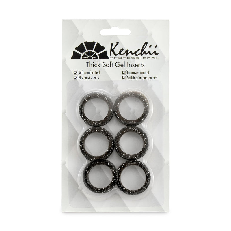 Kenchii Extra Soft Premium Shear Finger Ring Inserts - Thick, Quality Comfort. Elevate Your Grooming Experience with Precision and Style in Multiple Colors Black - PawsPlanet Australia