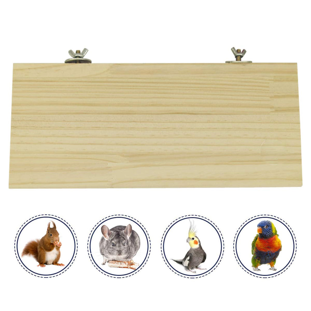 Wood Stand Platform Pet Perch Shelf Board for Parrot Budgie Cockatiel Conure Hamster Mouse Chinchilla Rat Gerbil Medium