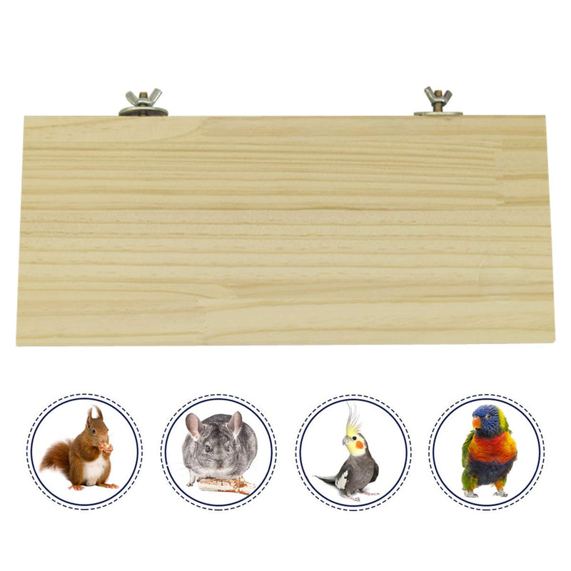 Wood Stand Platform Pet Perch Shelf Board for Parrot Budgie Cockatiel Conure Hamster Mouse Chinchilla Rat Gerbil Medium