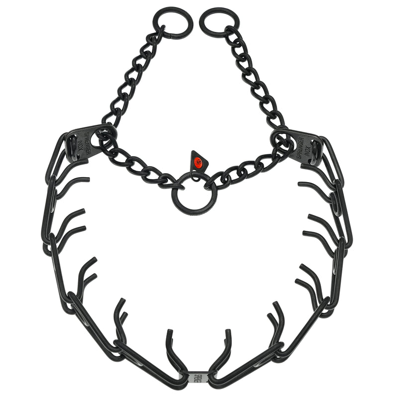 Herm Sprenger Black Stainless Steel Dog Prong Collar with Easy On Assembly Chain Professional Training Pinch Collar for Small Medium Large Dogs Made in Germany (24in x 3.2mm (Neck Size up to 19in)) 24in x 3.2mm (neck size up to 19in) - PawsPlanet Australia