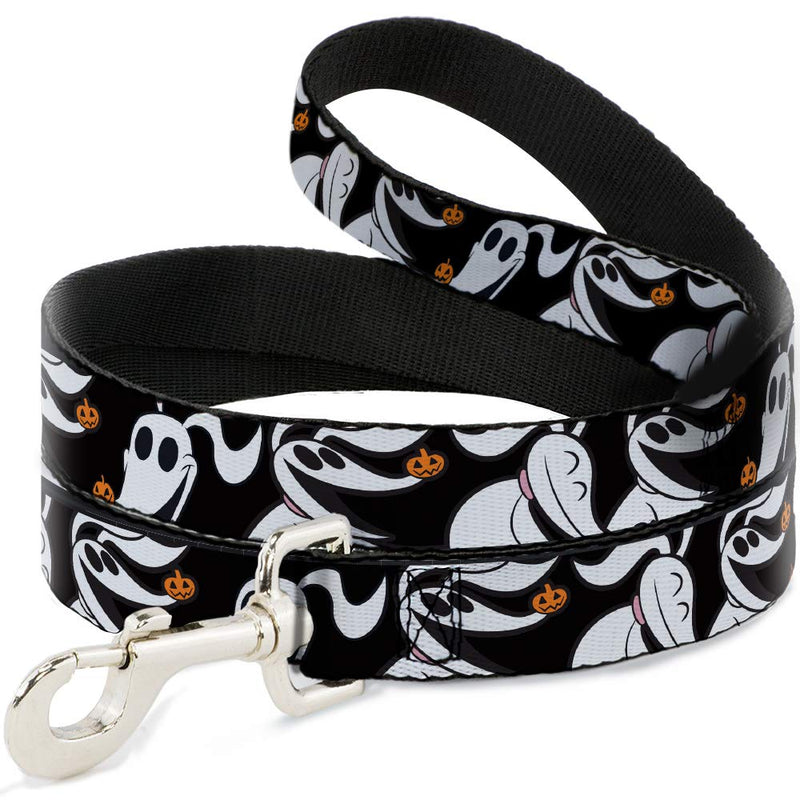 Disney Pet Leash, Dog Leash, Nightmare Before Christmas Zero Pumpkin Expressions, 6 Feet Long 1.5 Inch Wide 6 Feet Long - 1.5" Wide