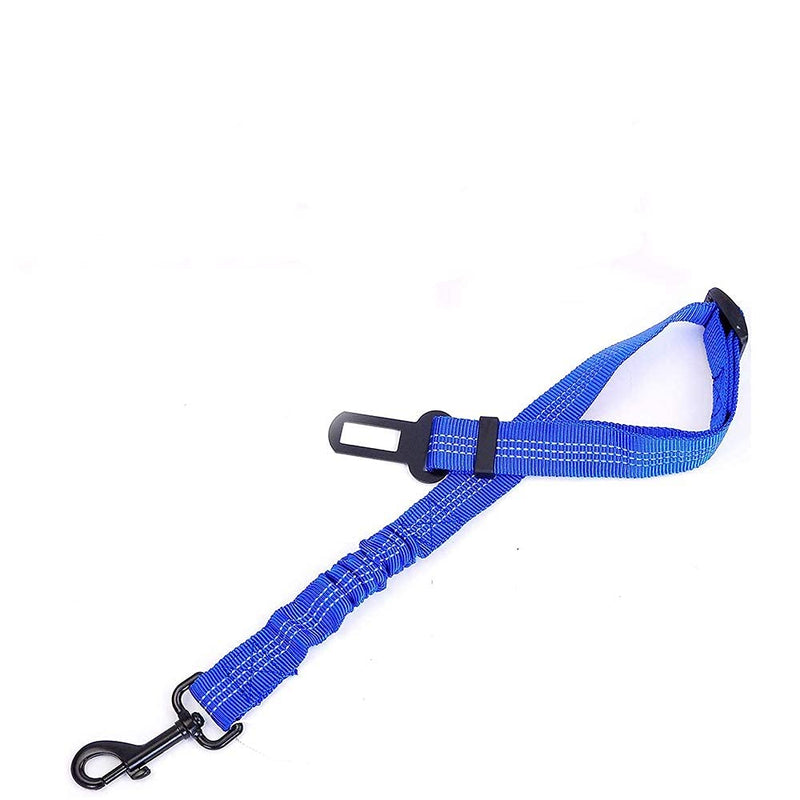 Petpopo 3 Colors Dog Safety Seat Belt,Quality Polyester Fabric,Adjustable,360° zinc Alloy Buckle,with Elastic,High Strength,Wear-Resistant and Durable,Easy to Install,Easy to Wash Blue - PawsPlanet Australia