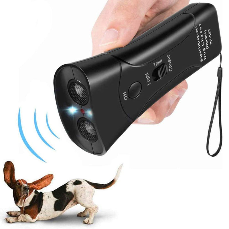Ultrasonic Dog Trainer Device Electronic Dog Deterrent/Dog Barking Control Devices Training Tool Stop Barking Sonic Dog Repeller (Black) - PawsPlanet Australia